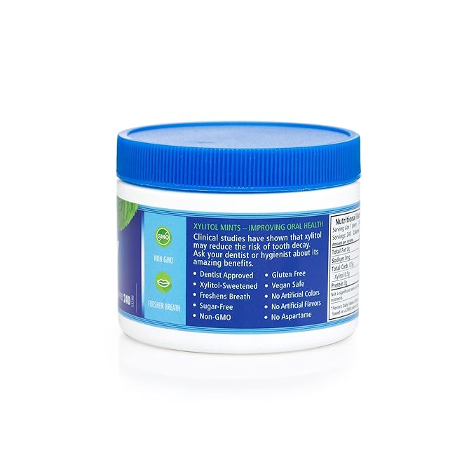 Spry Xylitol Peppermint Sugar Free Candy - Promote Oral Health, Increase Saliva Production, Stop Bad Breath, Non-GMO, Gluten-Free, 240 Count (Pack of 2)