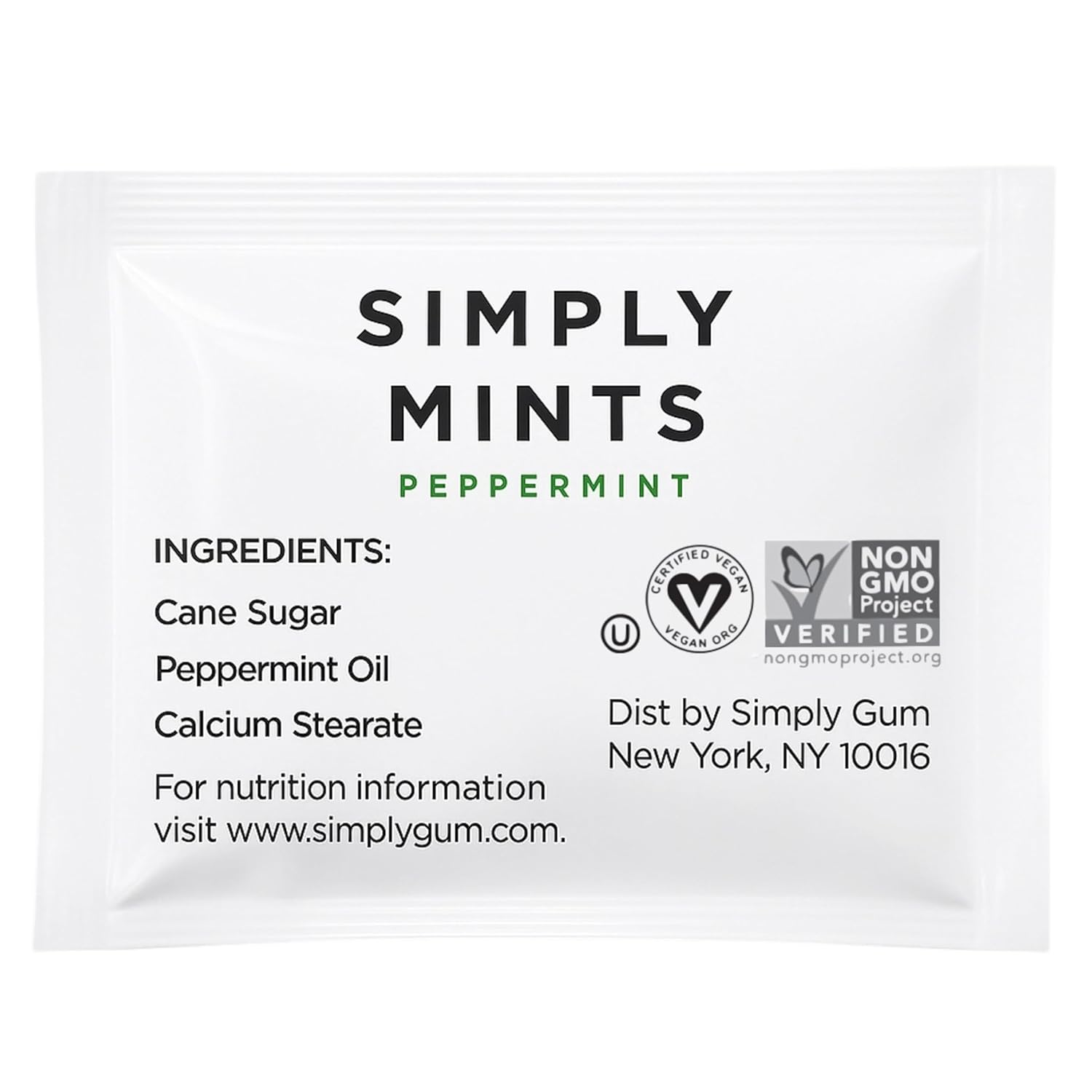 SIMPLY Peppermint Breath Mints, Individually Wrapped Breath Mints in Bulk, 50 Packets (2 per Packet) | Perfect for Office, School, Travel, Party Favors, Restaurants & Hospitality