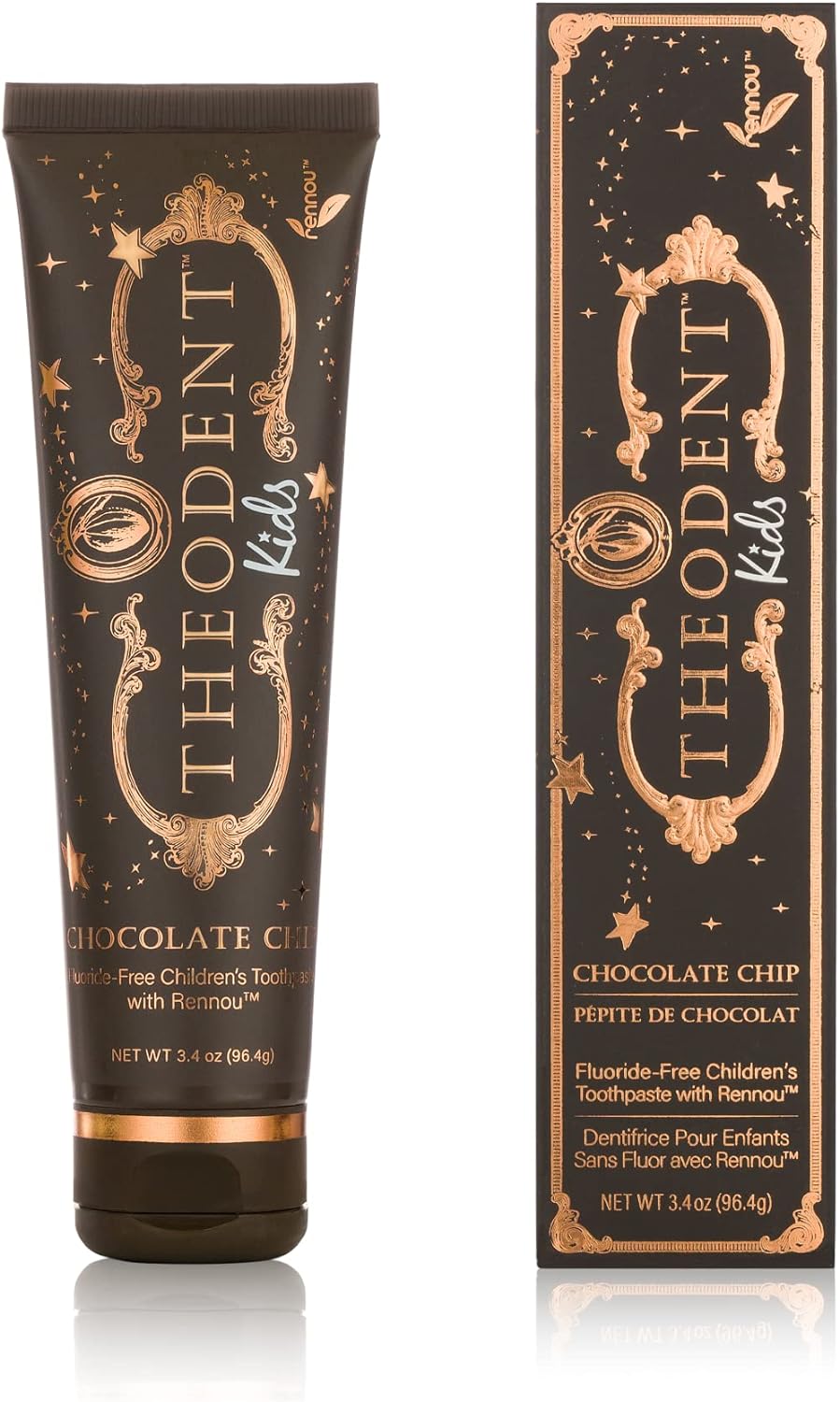 Theodent Fluoride-Free, Natural, Kids Toothpaste, Chocolate Chip Flavored (3.4 Ounces, 96.4 Grams)