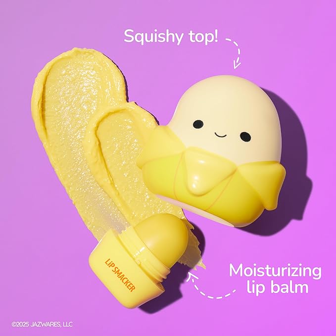 Lip Smacker Squishmallows Moisturizing Lip Balm, Fun Soft Squishy Collectible Top, Hydrates & Smooths – Junie