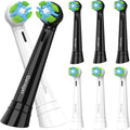 8 Pack Toothbrush Replacement Heads Compatible with Oral B iO, Toothbrush Heads Compatible with Oral B iO 3 4 5 6 7 8 9 10 Series Electric Toothbrushes, Black/White