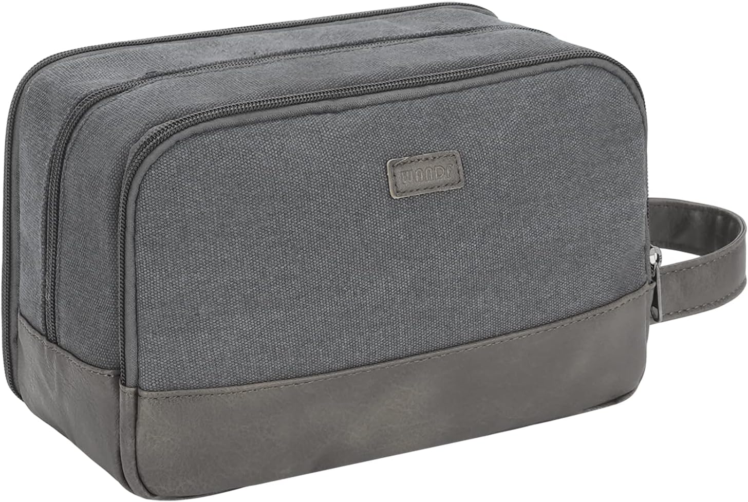 WANDF Travel Toiletry Bag for Men Large Toiletries Shaving Bag Water Resistant Hanging Dopp Kit Travel Accessories Bag for Women Men (Grey)