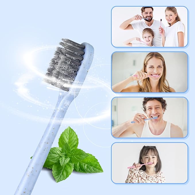 20Pcs Prepasted Disposable Toothbrushes Bulk Individually Wrapped Pre Pasted Soft Bristle Tooth Brush Set Travel Colorful Toothbrushes for Homeless Gift Hotel Camping Travel