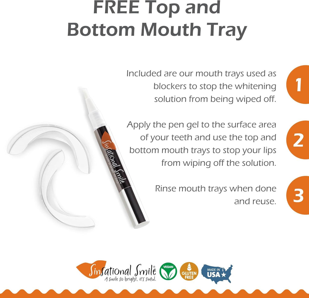 Teeth Whitening Pen, Up to 120 Treatments - Safe, Fast, Simple, Effective, Removes Stains, No Sensitivity, Enamel Safe, for Sensitive Teeth & Gums, 2-Pack