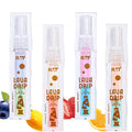 Dulele Fruit Flavoured Plumping Lip Oil, 4PCS Hydrating Lip Glow Oil, Moisturizing Nourishing Lip Gloss, Transparent Toot Lip Balm, Care and Soften Dry Lips