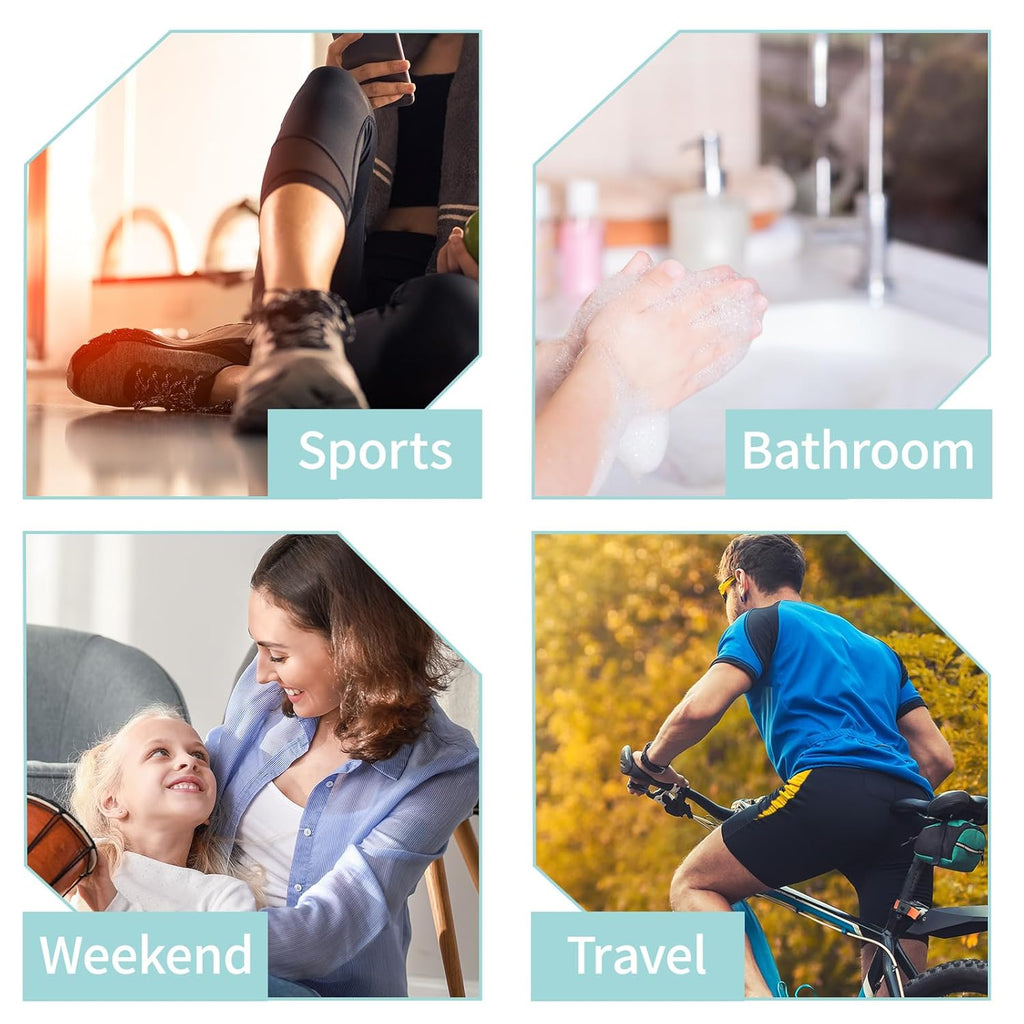 Tekson Plastic Travel Bottles 3.4 oz, Travel Size Containers for Shampoo, Empty Mouthwash Bottles with Silvery Screw Cap (100ml, Clear)