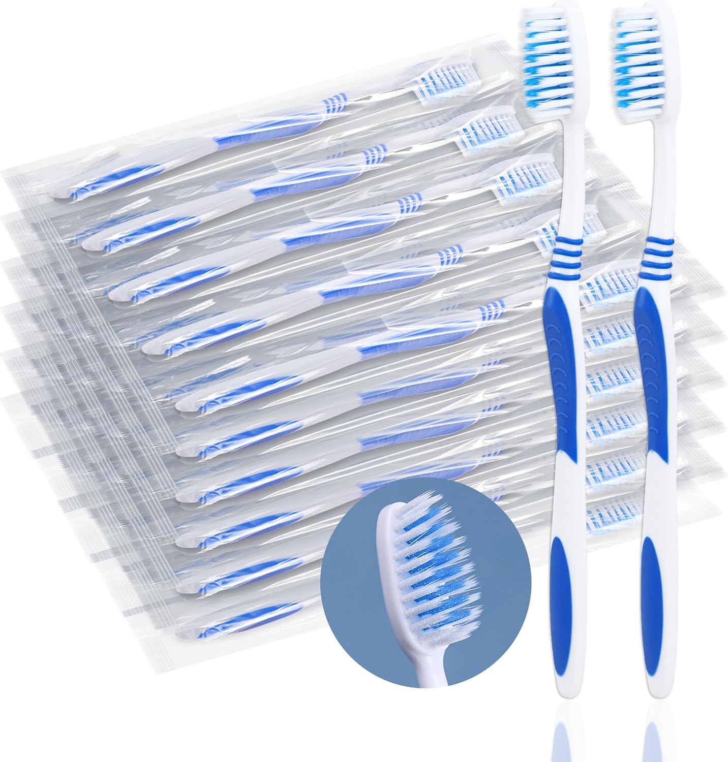 200 Prepasted Disposable Toothbrushes Individually Wrapped Pre Pasted Toothbrushes Soft Bristle Travel Tooth Brush Single Use Wrapped for Hotel, Camping, Travel and Gift for The Homeless