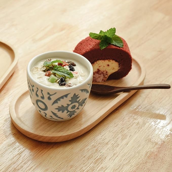 1PCS Bamboo Bathroom Trays - Suitable for The Bathroom,Kitchen,Breakfast Tray and Decorative Tray (8.46 in * 4.53 in)