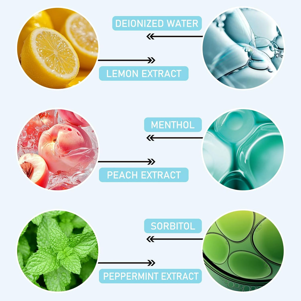 3 Flavors Mini Mouthwash Travel Size, Portable Individual Travel Mouth Wash for Fresh Breath, Refreshing Long Lasting Gentle Oral Care Mouthwash Packs(Pack of 60)