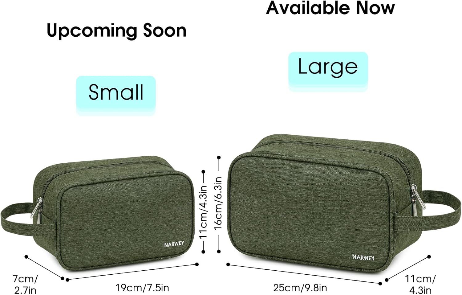 Narwey Travel Toiletry Bag for Women Traveling Dopp Kit Men Travel Bag for Toiletries Cosmetic Bag Makeup Bag Medicine Bag for Traveling