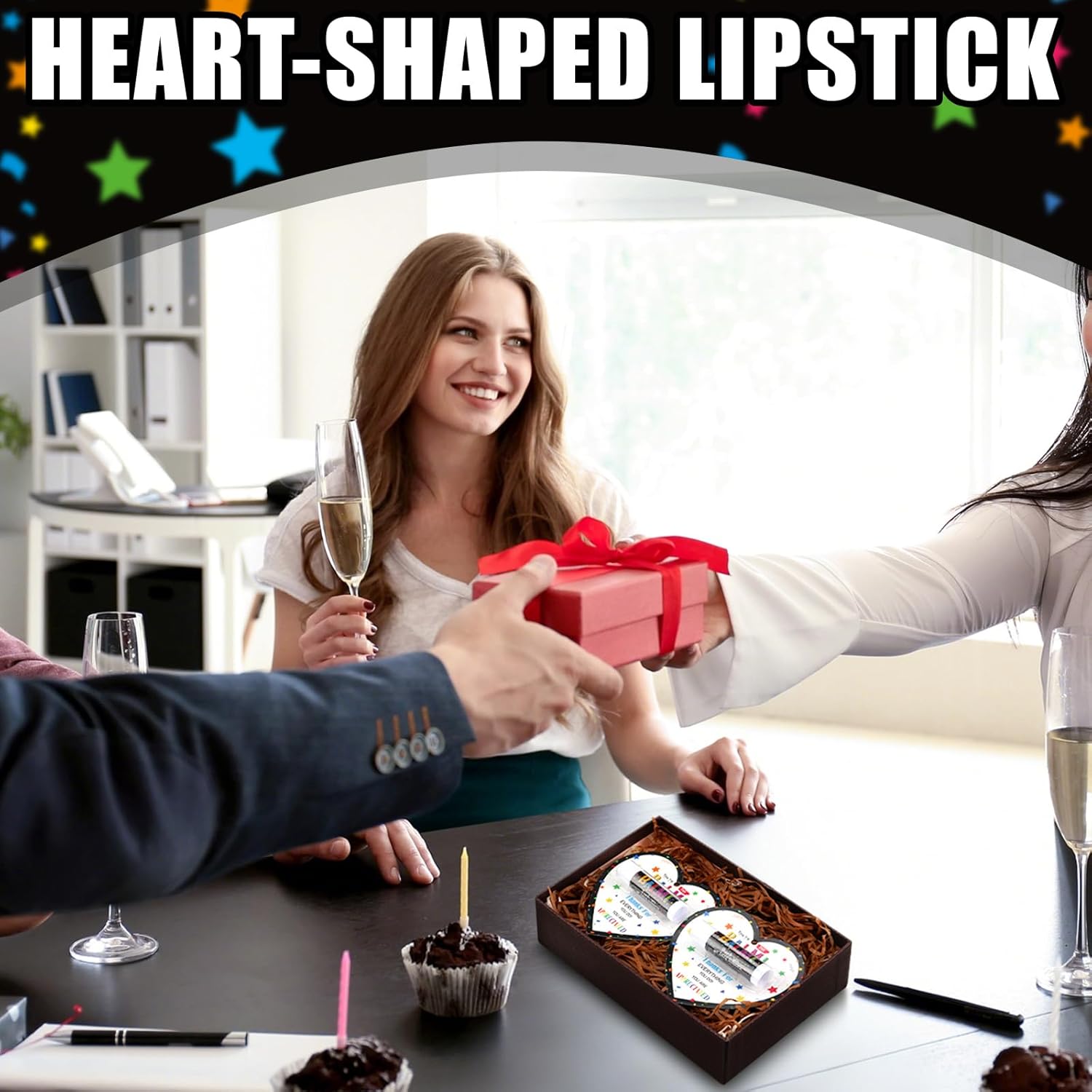 30 Pack Christmas Employee Appreciation Gifts Bulk Lip Balms Teacher Staff Team Thank You Gifts You're the Balm Thanksgiving Christmas Appreciation Party Favors for Coworkers Women Men(Heart)