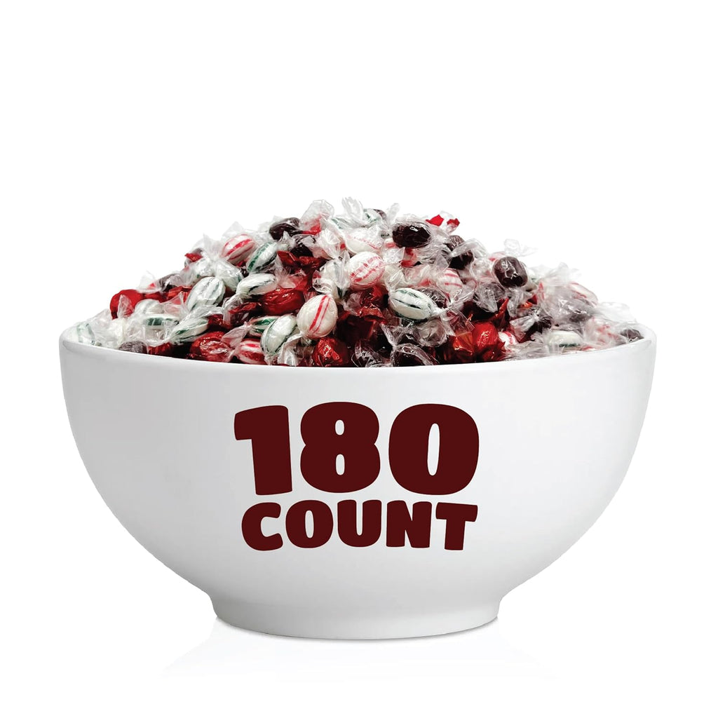 Hard Candy Assortment - 2 Pound Bulk Pack (About 180 Count) - Root Beer Barrels, Cinnamon, Peppermint, Spearmint