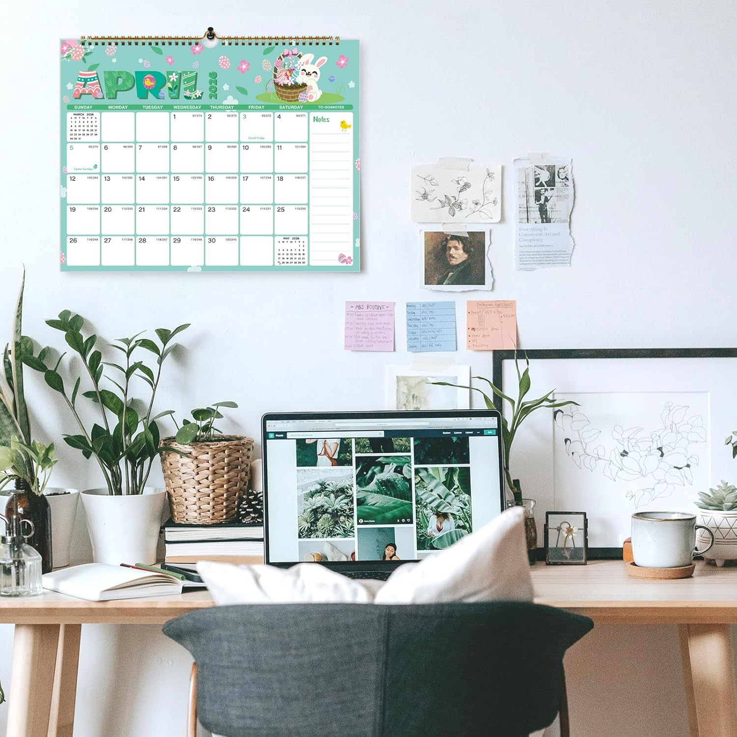 2026 Calendar, Wall Calendar 2026-2027, 18 Month Calendar January 2026 - June 2027, 14.8" X 11.5", Calendar with Twin-Wire Binding, Hanging Hook and Julian Dates (Seasonal Designs)