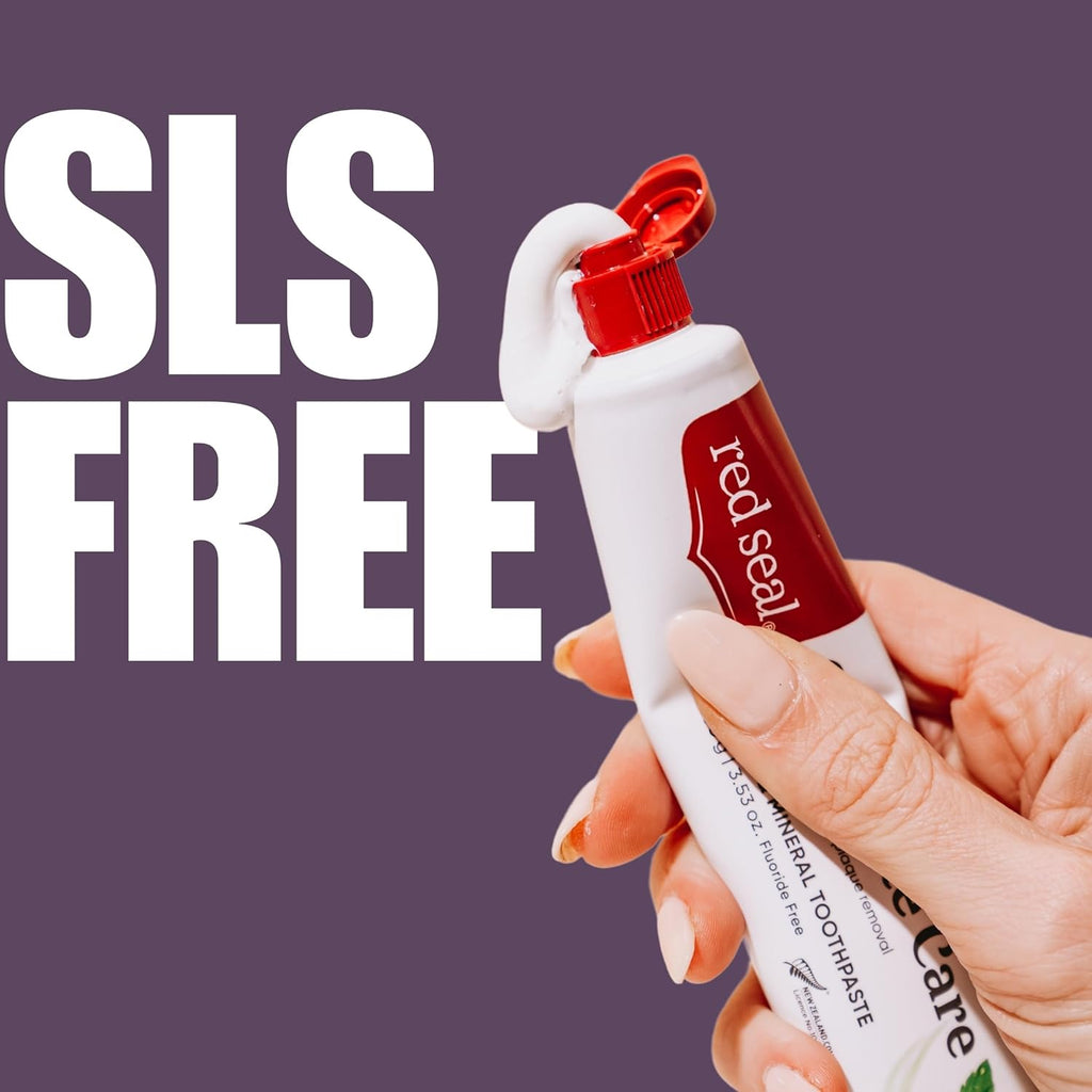 Red Seal Complete Care Mild Mint Toothpaste, NATRUE Certified Natural Toothpaste for The Whole Family, Paraben & SLS Free, Fluoride Free, Vegan Friendly & Cruelty Free, No Artificial Flavors, 3.53 oz