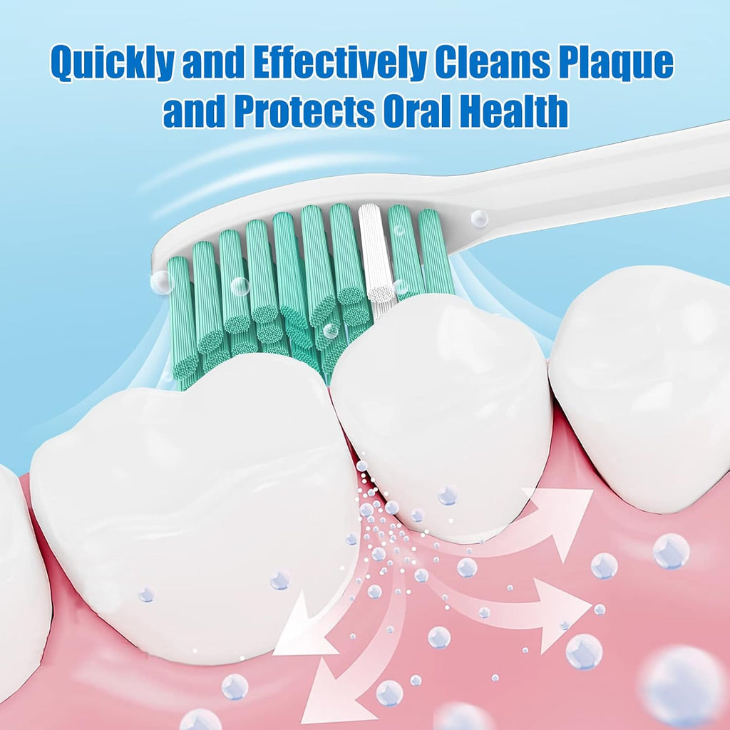 Replacement Brush-Heads Compatible with Philips Sonicare: e-Series Toothbrush Heads HX7022/66 fits Essence & CleanCare Electric Brush Handles, 6 Pack