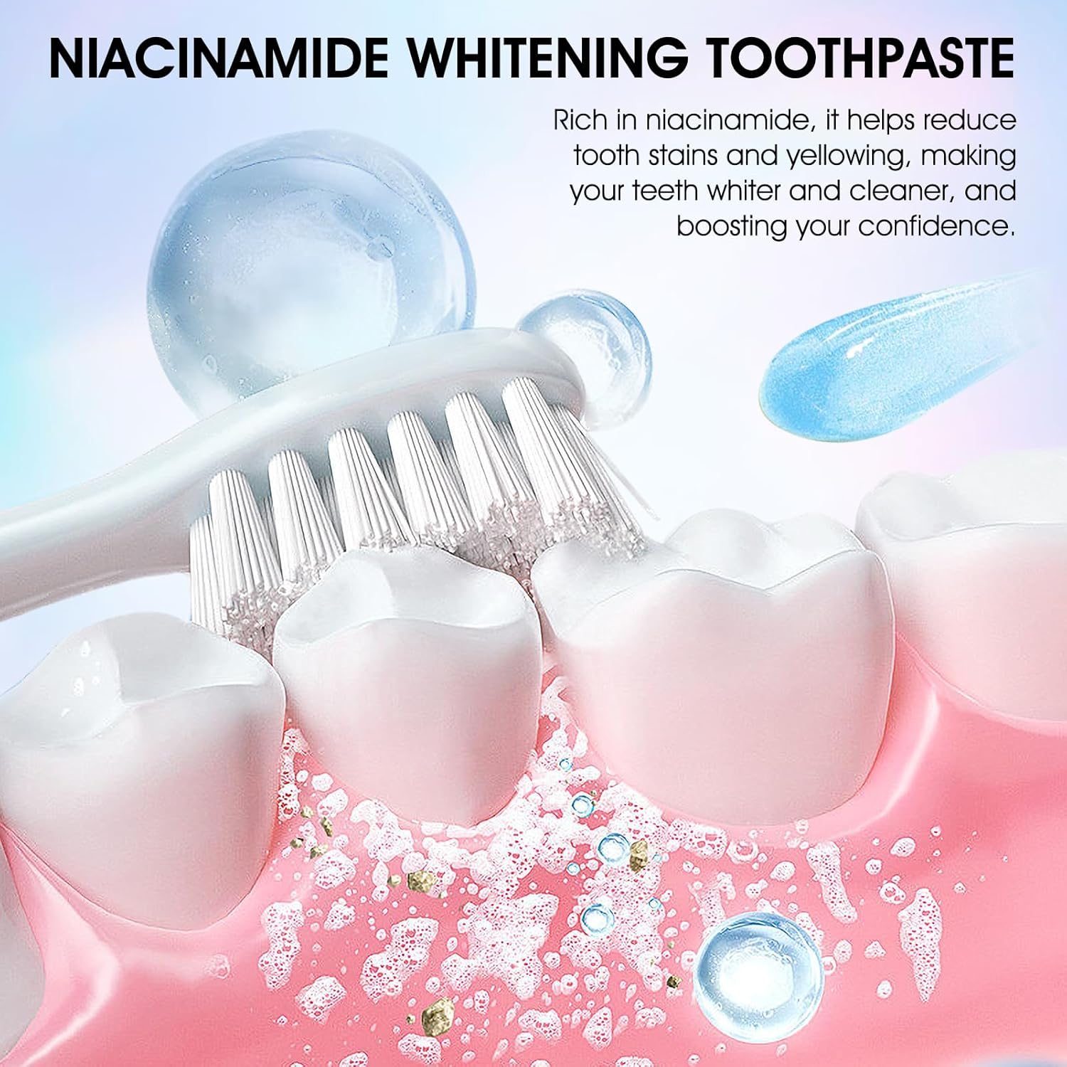 2PCS Niacinamide Whitening Toothpaste, Niacinamide Toothpaste, Whitening Teeth, Fresh Breath, Remove Tooth Stains