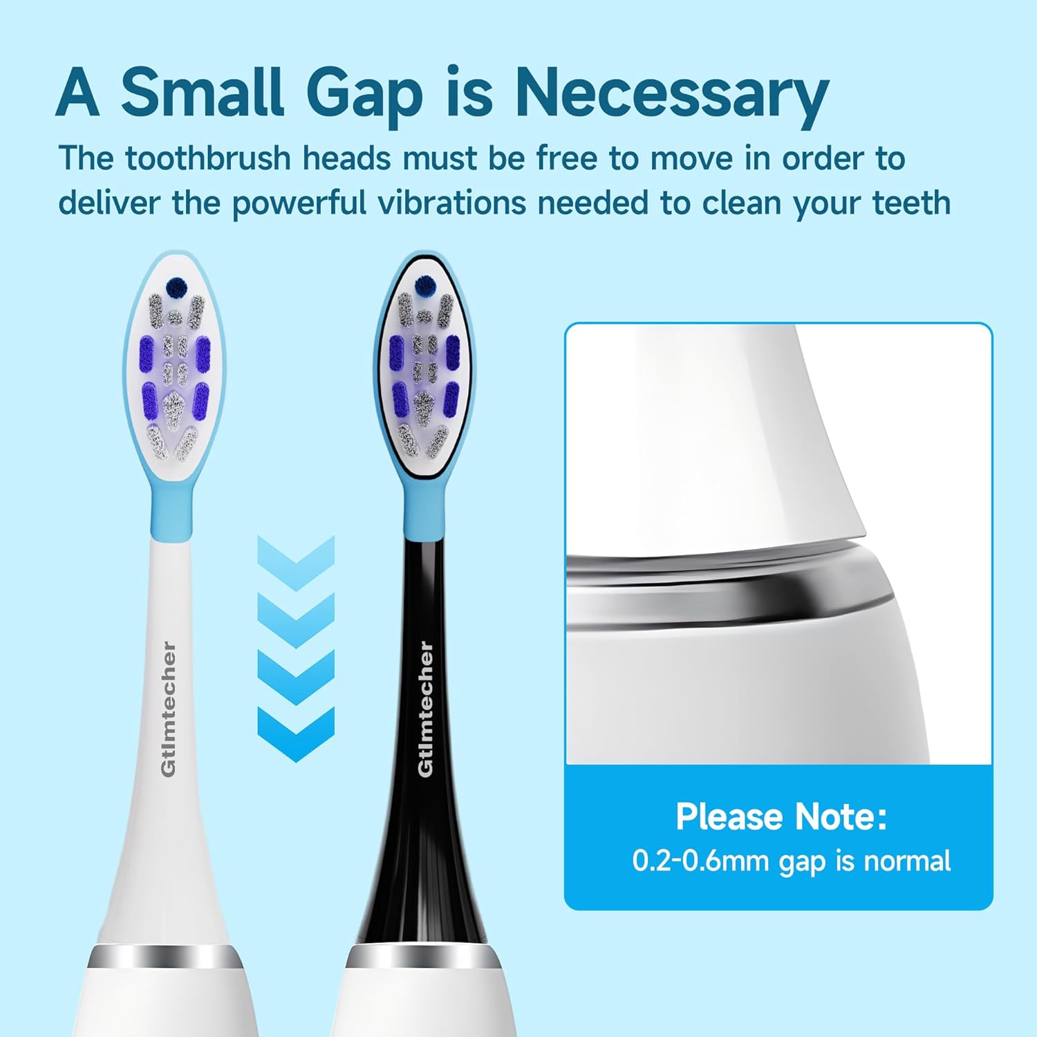 Electric Toothbrush Heads for Philips Sonicare Replacement Heads, 10 Pack Adults Kids 7+ Sonicare Toothbrush Replacement Brush Heads Philips Sonicare Sensitive Replacement Heads C2 C3 G2 G3 A3, Black