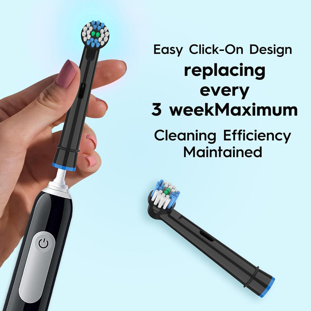 Replacement Toothbrush Heads Compatible with Oral B Pro 1000 Electric Toothbrush,Replacement Brush Heads Refill for Genius X,Smart 1500,Pro 5000,20 Count