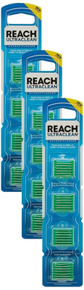 REACH® Listerine Ultraclean Access Flosser Refill Heads | Dental Flossers | Refillable Flosser | Effective Plaque Removal | Mint Flavored | 28 ct, 3 Pack, Package May Vary