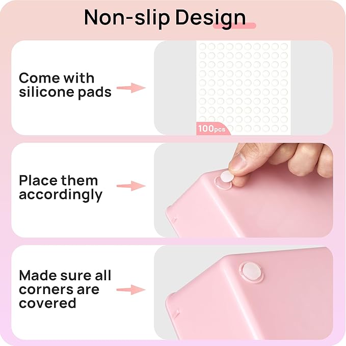 Vtopmart 25 PCS Plastic Drawer Organizers Set, 4-Size Versatile Bathroom and Vanity Drawer Organizer Trays, Storage Bins for Makeup, Bedroom, Kitchen Gadgets Utensils and Office