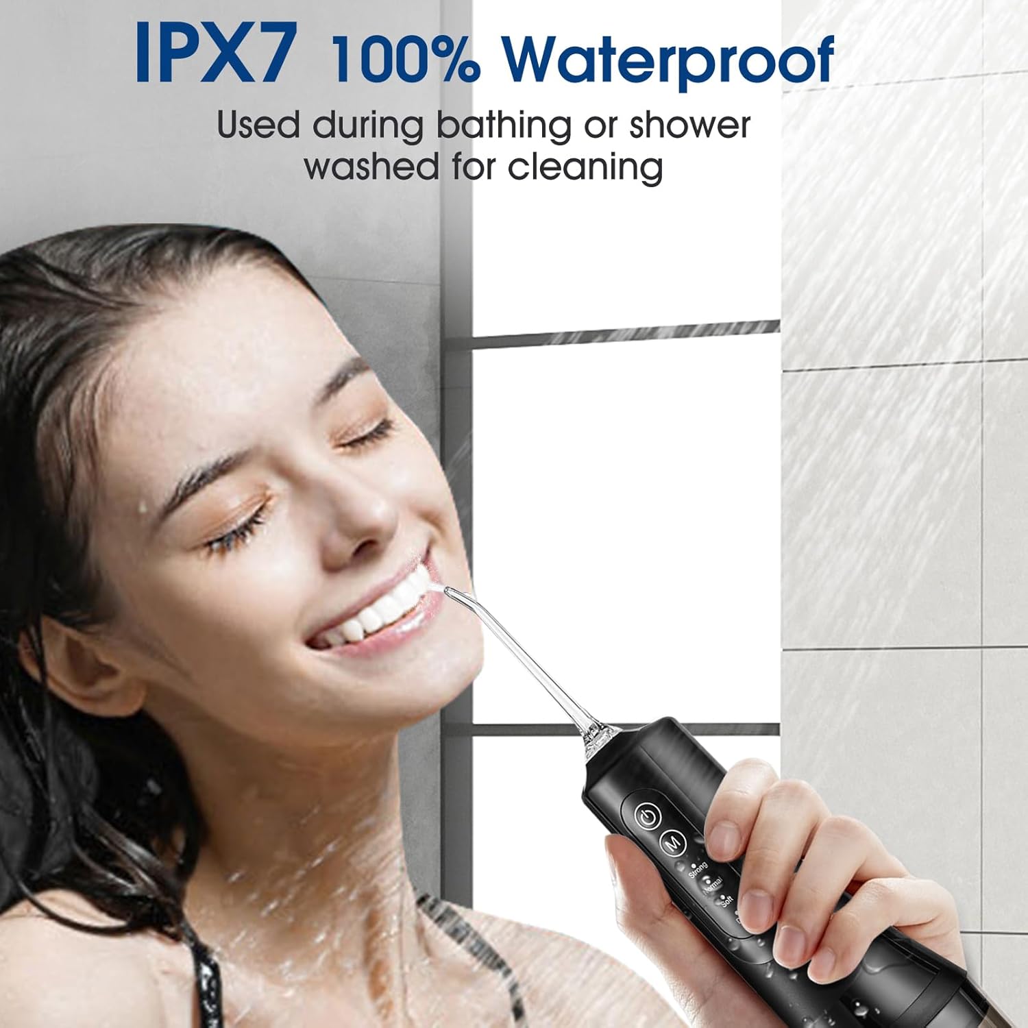 Water Dental Flosser Teeth Pick,Portable Cordless Oral Irrigator,260MLRechargeable Travel Irrigation Cleaner, IPX7 Waterproof,Electric Flossing for Teeth Cleaning