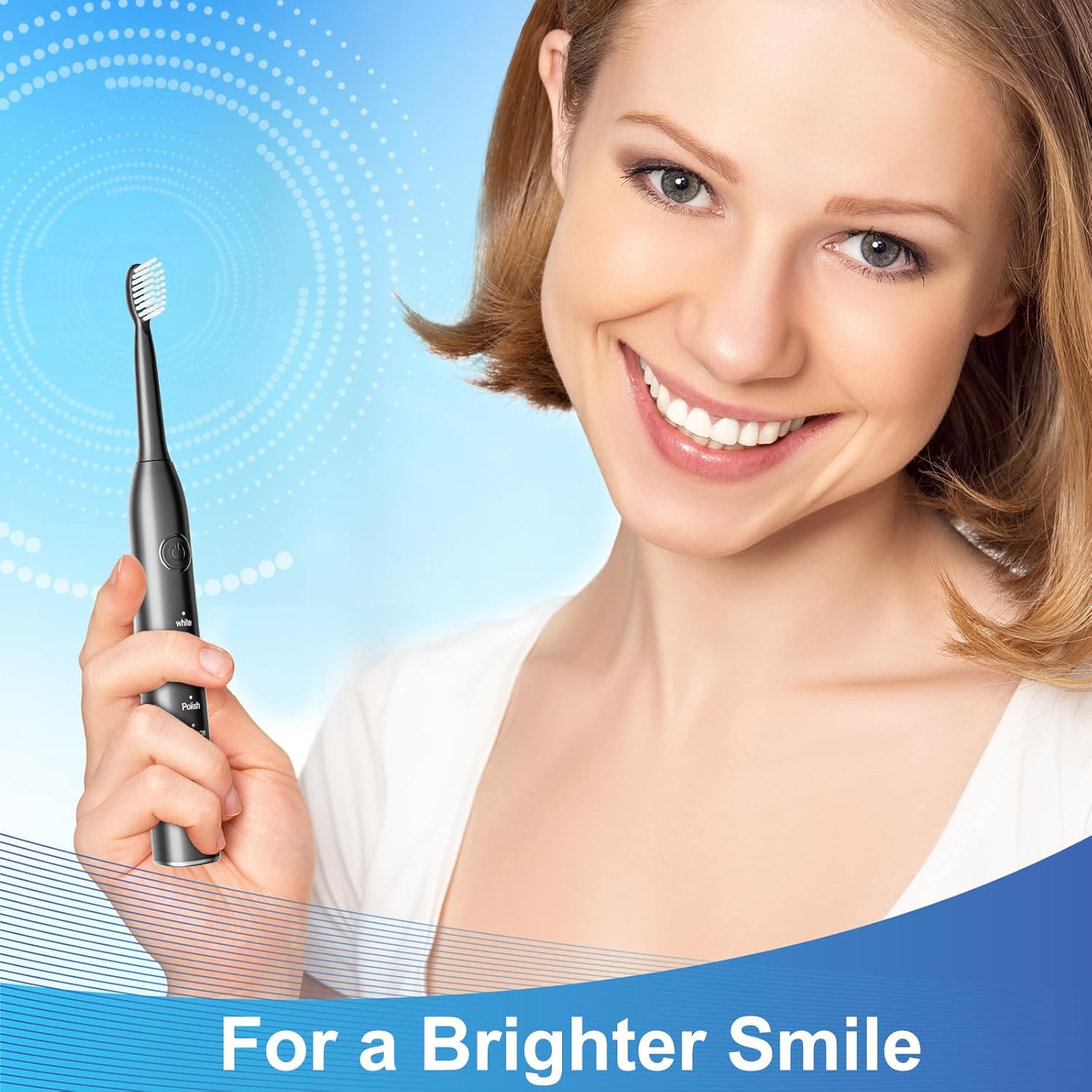 Rechargeable Electric Toothbrush, 8 Brush Heads, with 100 Day Battery Life, 5 Cleaning Modes, Fast Type-C Charging, Comes with Portable Travel Case & Holder, Black