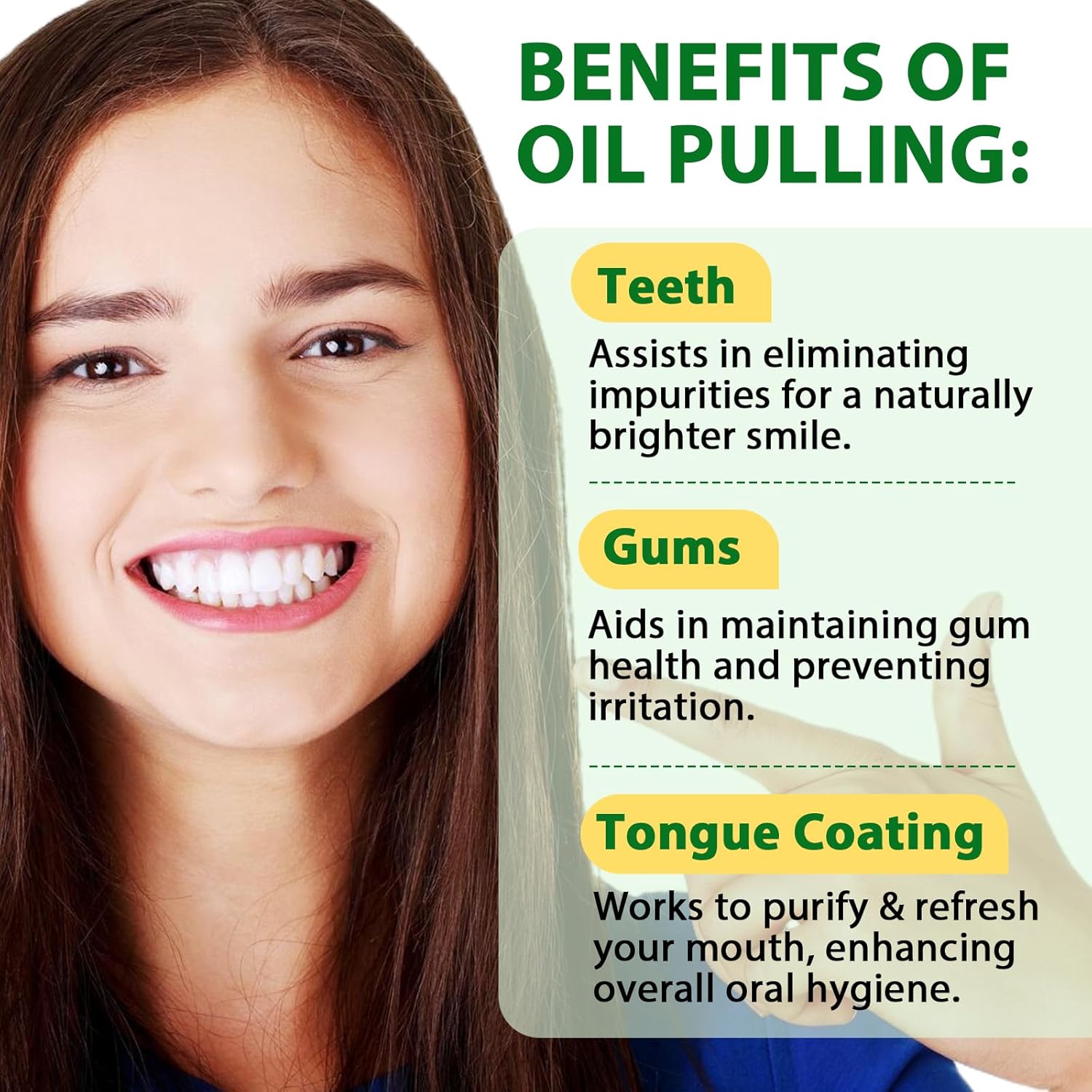 2 Pack Oil Pulling 4.2 Fl.Oz, Coconut Mint Oil Pulling Mouthwash for Fresh Breath with Tongue Scraper and Measuring Cup