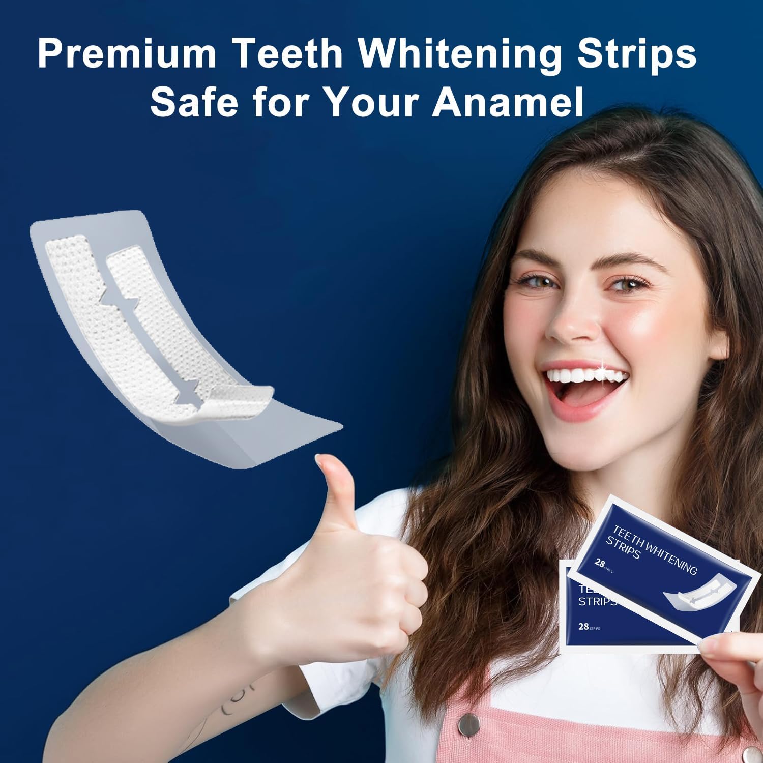Teeth Whitening Strips,Enamel Safe, 28 Strips for Sensitive Teeth,Professional and Natural Teeth Whitening Kit,14 Treatments