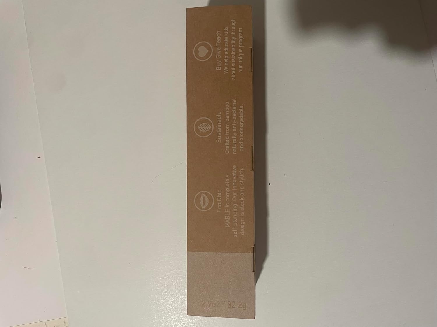 MABLE Four Pack Bamboo Toothbrush for Adult | Medium Bristle Natural Wood Toothbrushes | Eco-Friendly, BPA Free, Compostable Tooth Brush