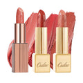 Oulac Metallic Orange Lipstick Set 3PCS, Comfortable Creamy Texture, Smooth No Grainy Feeling, Vegan & Gluten Free, Full-Coverage Lip Makeup, 3 X 4.3 g, 605+02+05