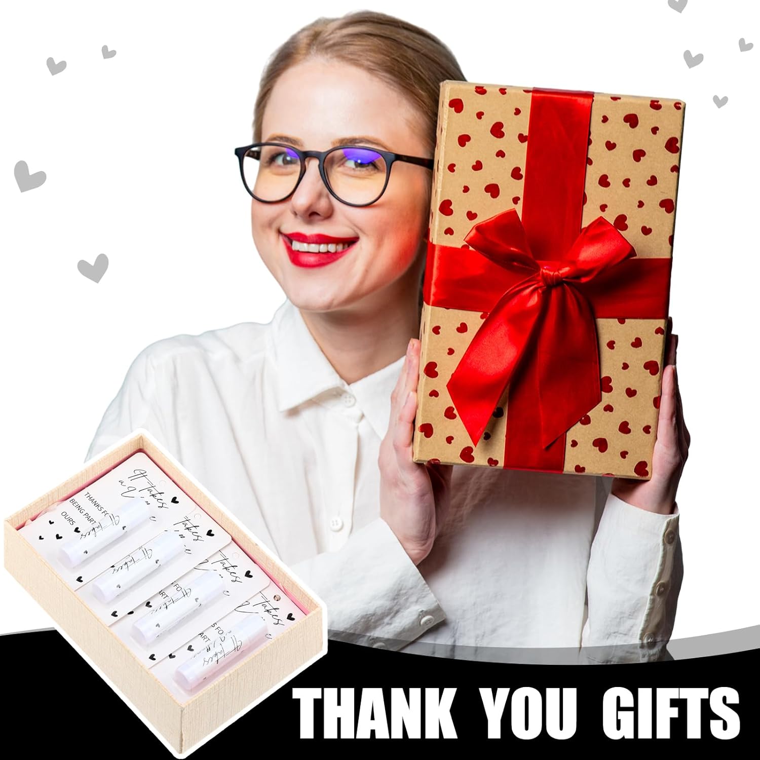 30 Pack Christmas Employee Appreciation Gift Lip Balms Bulk Staff Teacher Team Volunteer Thank You Gift Thanksgiving Christmas Appreciation Party Favor for Women Men(It Takes A Village,White)