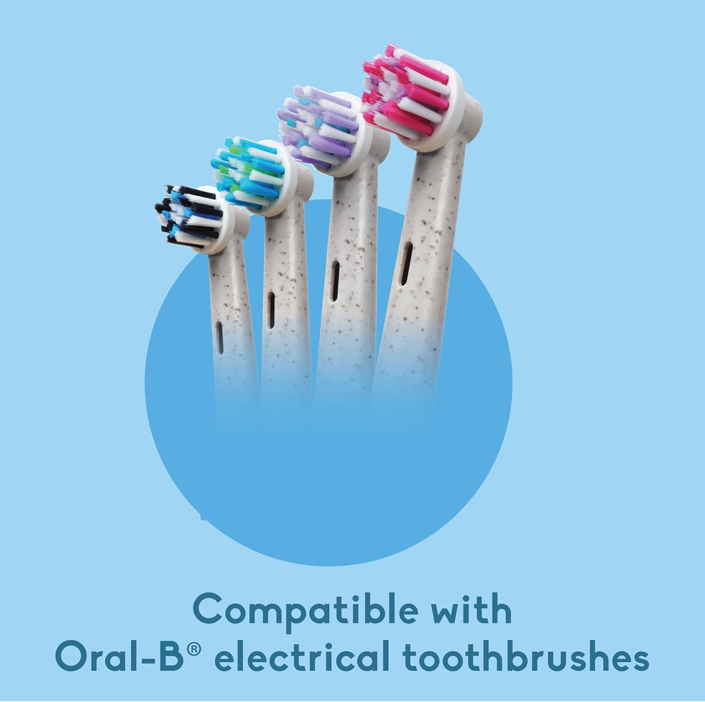 The Humble Co. Electric Toothbrush Heads – Replacement Heads Compatible with Oral B Toothbrush, Helps Remove Plaque and Eliminate Bad Breath (4pk)