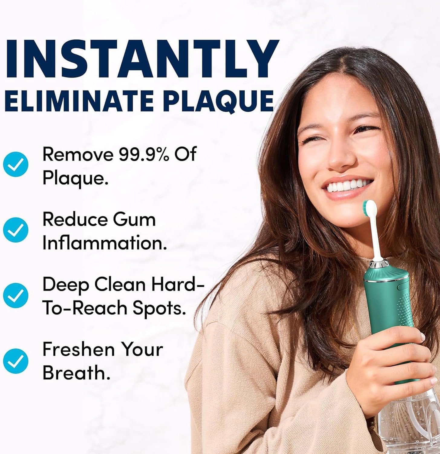 Professional Water Flosser - Advanced Dental Care for a Healthier Mouth, Gum, and Teeth - IPX7 Waterproof Oral Irrigator | 7 Replacement Tips, Travel-Friendly, Rechargeable - Oral Hygiene (Green)