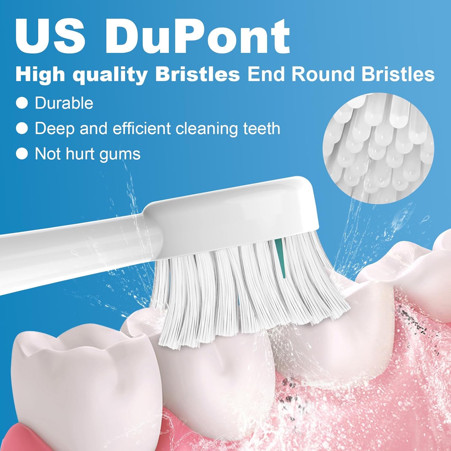 Replacement Brush Heads for WaterPik Sonic-Fusion 2.0 Flossing Toothbrush (SF-03/SF-04) and Sonic-Fusion Flossing Toothbrush (SF-01/SF-02),4 Count White with Covers