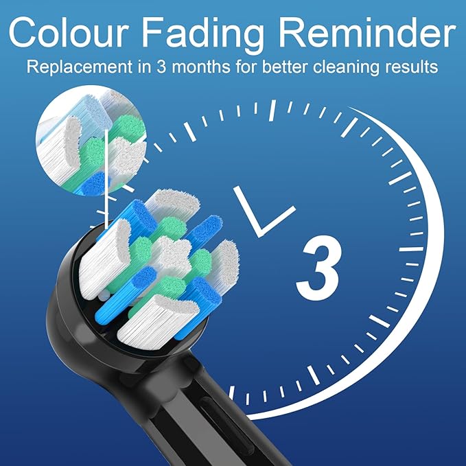 10 Pack Smart Cleaning Replacement Heads Compatible with Oral B iO 2 3 4 5 6 7 8 9 10 Series Electric Toothbrush, Brush Heads Compatible with Oral B iO Electric Handles (Black)