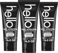 Hello Activated Charcoal Toothpaste, Fluoride Toothpaste with Activated Charcoal, Teeth Whitening Toothpaste with Fresh Mint and Coconut Oil, No SLS, Vegan, Gluten Free, 3 Pack, 4 OZ Tubes