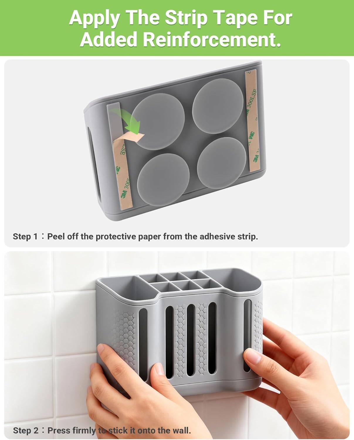 Tooth Brush Holder for Bathroom, Silicone Toothbrush Holder with Drainage, Bathroom Organizers and Storage, 8 Slots Kids Electric Toothbrush and Toothpaste Holde Drainage