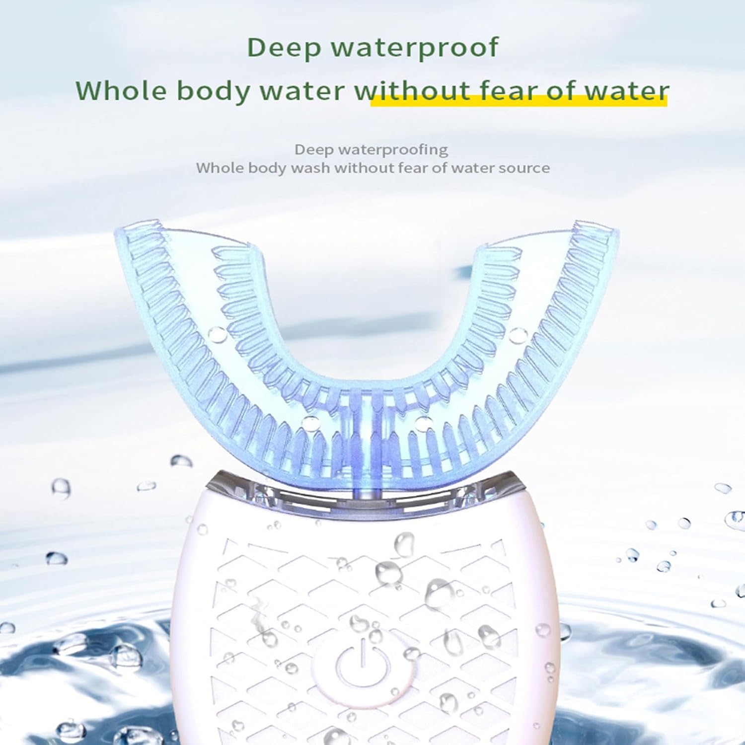 Scandinavian Smiles Electric Toothbrush, 3 Modes, 360° U-Shape Design, IPX7 Waterproof for Men and Women (White)