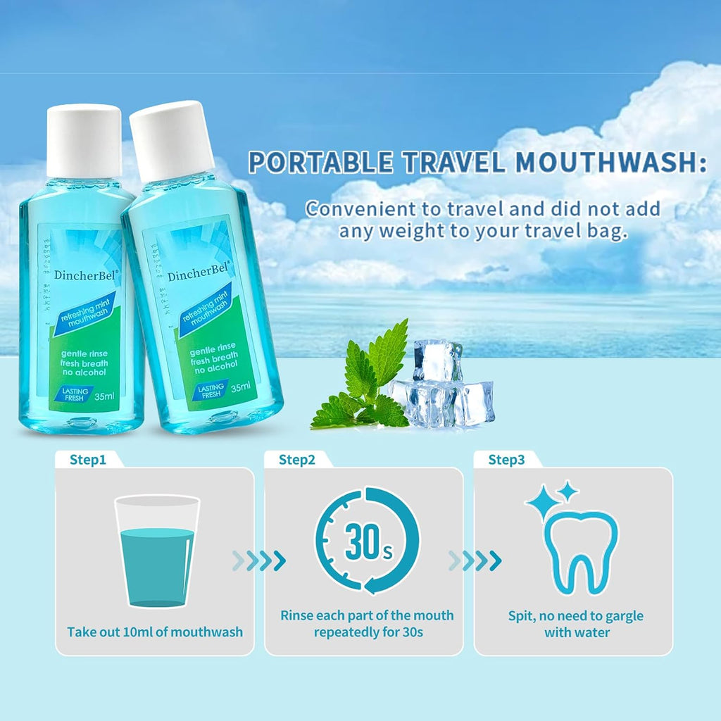 Mouthwash Travel Size, Portable Original Mint Mini Mouthwash Bulk, 35ml/1.2oz (288Pack, Mint)