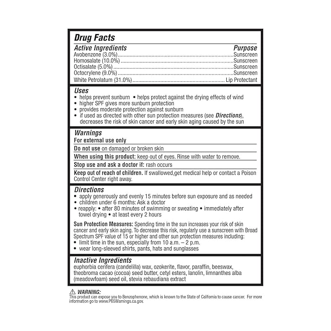 Carmex Weather Guard Moisturizing Lip Balm Stick, SPF 30 Sunscreen Broad Spectrum, 6 Count (6 Packs of 1)