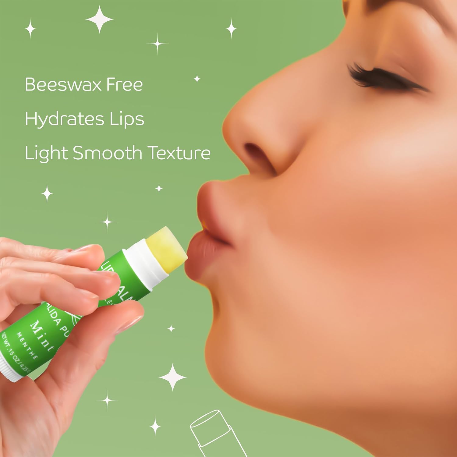 ALIDA PURE Mint Lip Balm Collection, Vegan Lip Balm, Beeswax Free, with Avocado Oil, Organic Jojoba Oil, and Vitamin E, for Dry, Chapped, or Cracked Lips, 3 Tube Set