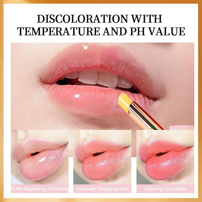 O'CHEAL Color-changing Lip Balm Waterproof Long Lasting Lip Makeup Gloss Lip Balm Long Lasting Moisturizing Lipstick (Pack of 2