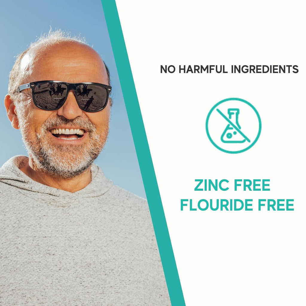 Extra Strong Denture Adhesive Cream, 12 Hour Hold Dental Glue, Waterproof, Zinc & Fluoride Free, Easy Apply Nozzle, Seals Food Out for Comfort, Mint Flavor (5 Pack, 7 Fl Oz)