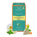 TeaNOURISH Chamomile Mint Green Tea | 20 Count Pyramid Tea Bags | Darjeeling Whole Leaf Tea Blend | Natural Sleep Tea with Calming & Relaxing Properties