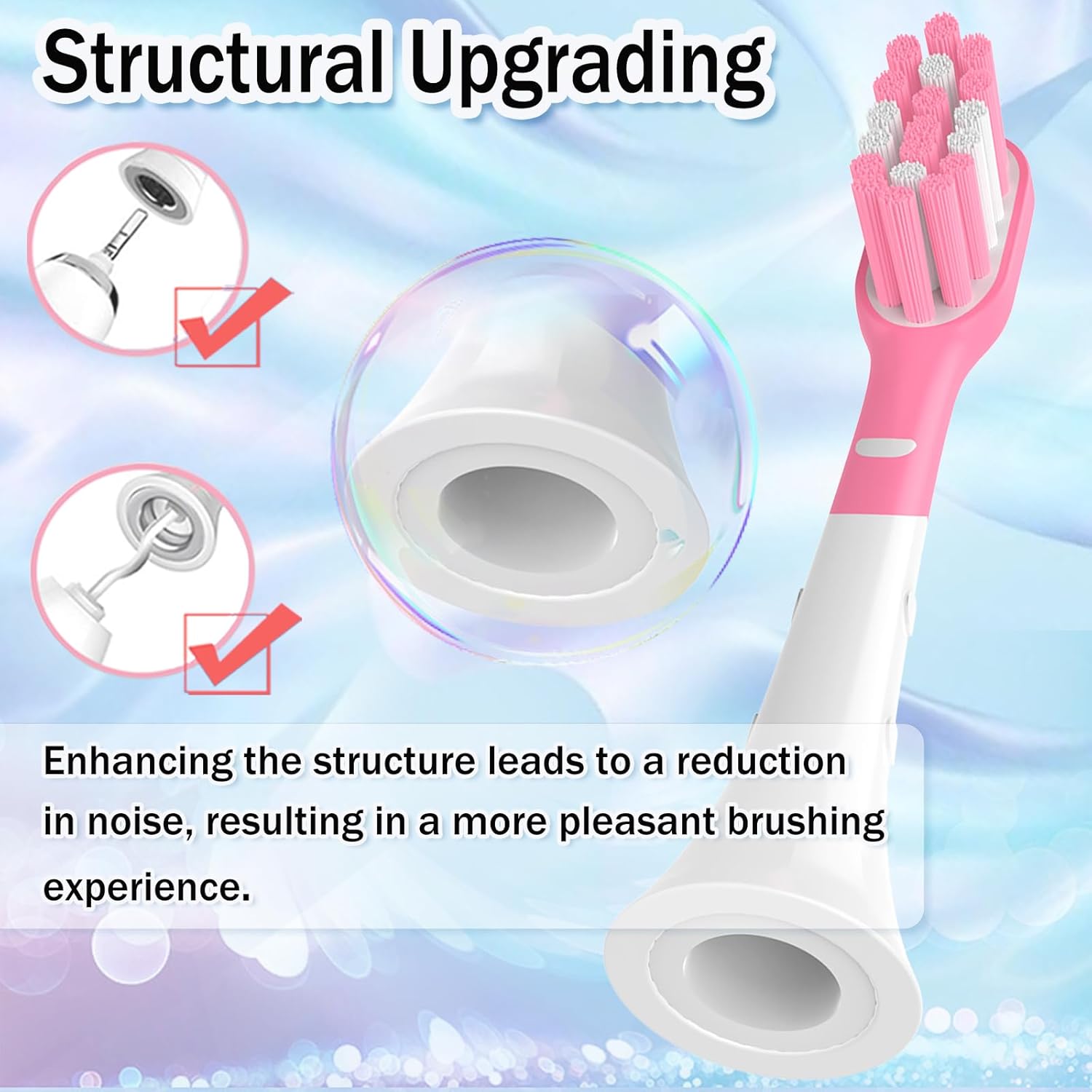Kids Replacement Heads for Philips Sonicare 6032/94 6321 6340 6042 6320 6330, 3+ Years Old Toddler Soft Electric Toothbrush Compact, Child Brush Head for Boys Girls, 8 Pack Pink & Blue