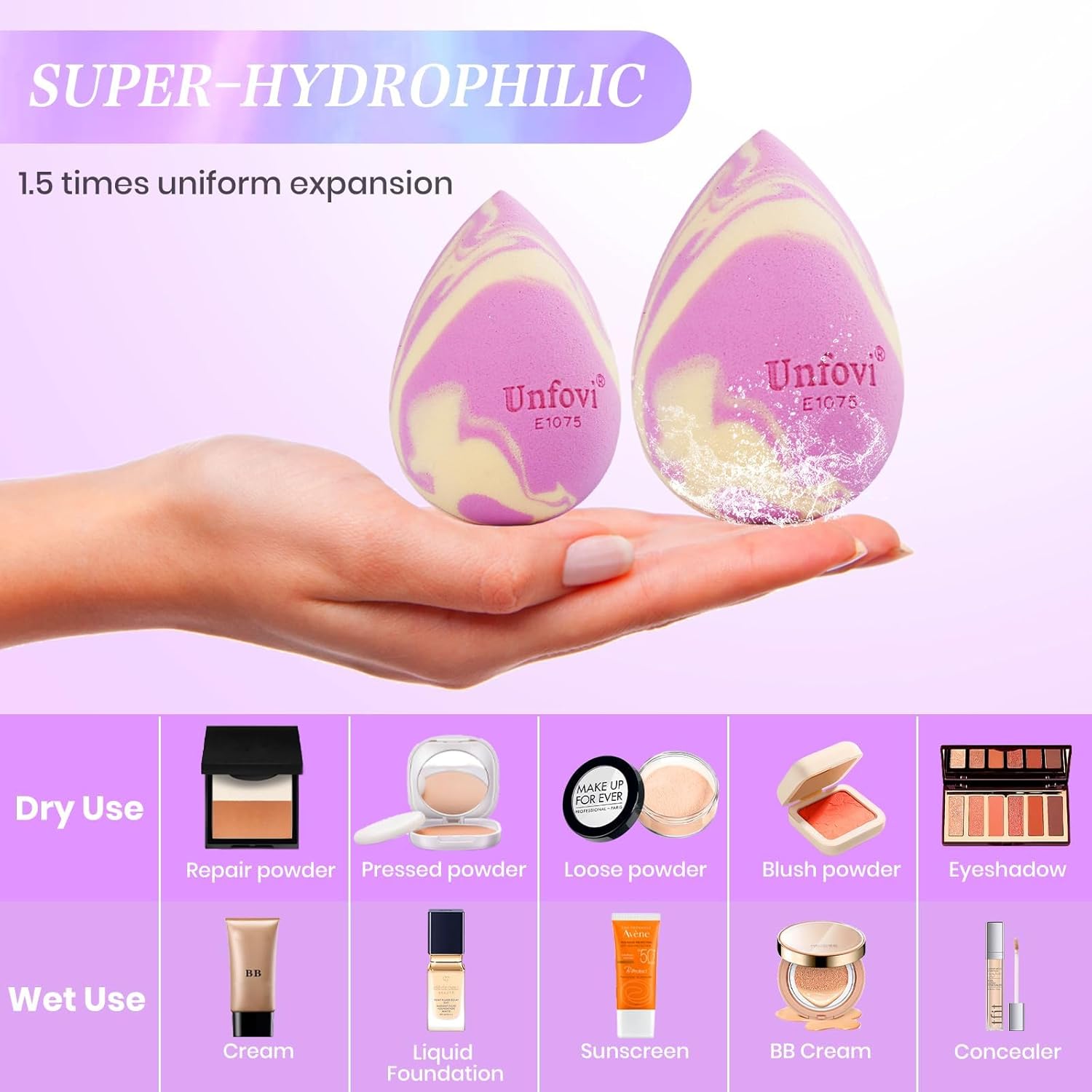 Multicolor Makeup Sponges Set, 7Pcs Ultra-soft and Latex Free Makeup Sponge for Foundation, Drop Shape Beauty Cosmetic Blender For Powder Cream and Liquid, Super Soft Wonder Cosmetic Applicator