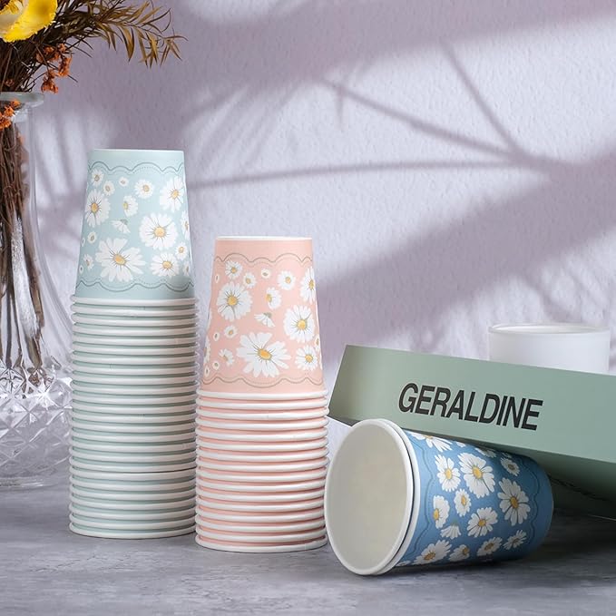 Lamosi 400 Pack Paper Cups 8 oz, Disposable Coffee Cups for Office, Party, Home, Travel, Paper Coffee Cups 8 oz for Hot Cold Beverages, Juice, Tea, Water