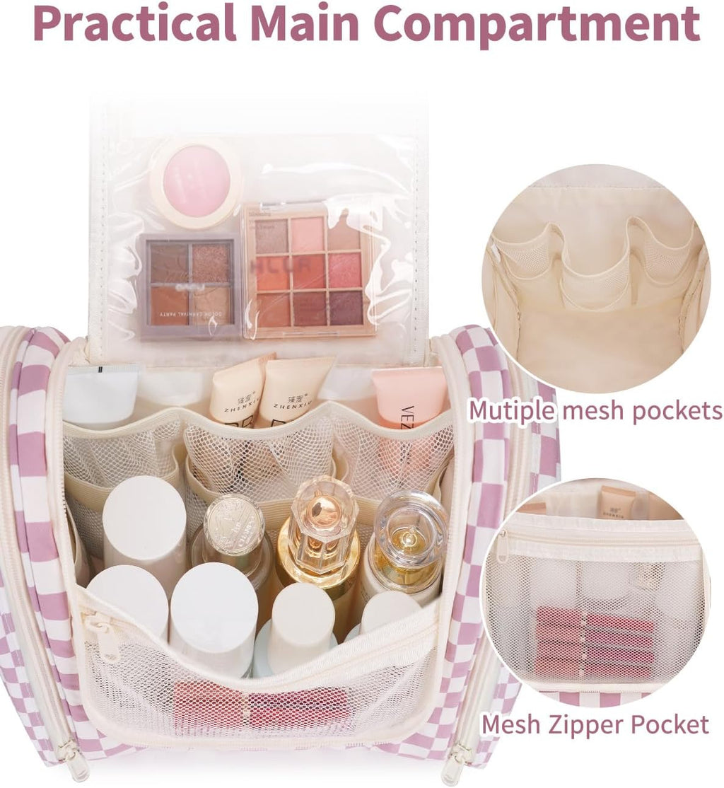 Narwey Hanging Toiletry Bag for Women Travel Makeup Bag Organizer Toiletries Bag for Cosmetics Essentials Accessories