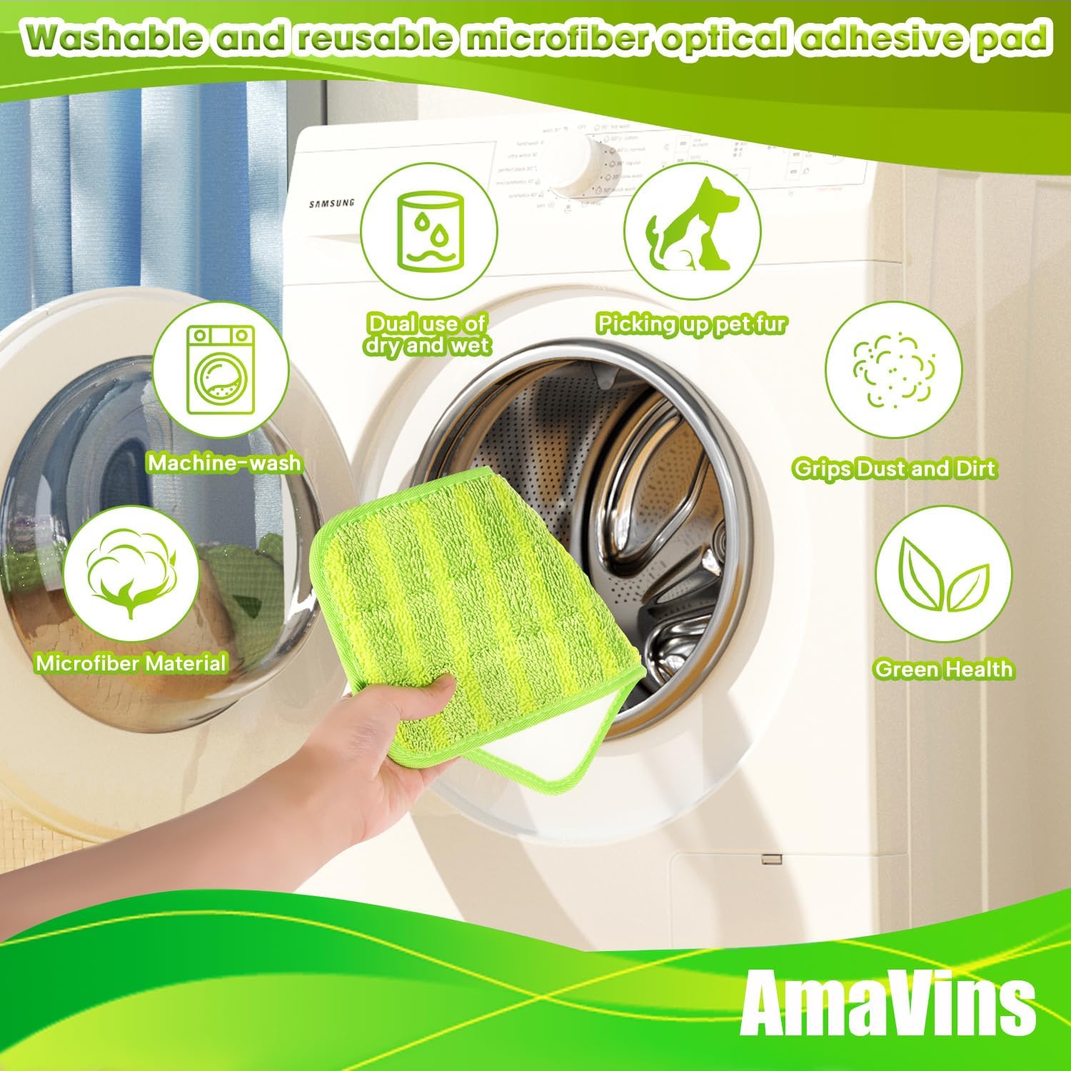 3 Pack Reusable Mop Pads for Swiffer WetJet Mops, Wet Jet Pads Refills, 12 inch Washable Microfiber Mop Pads Up to 200+ Floor Cleaning for Floor Cleaning Wet Dry Use for Any Floor Types