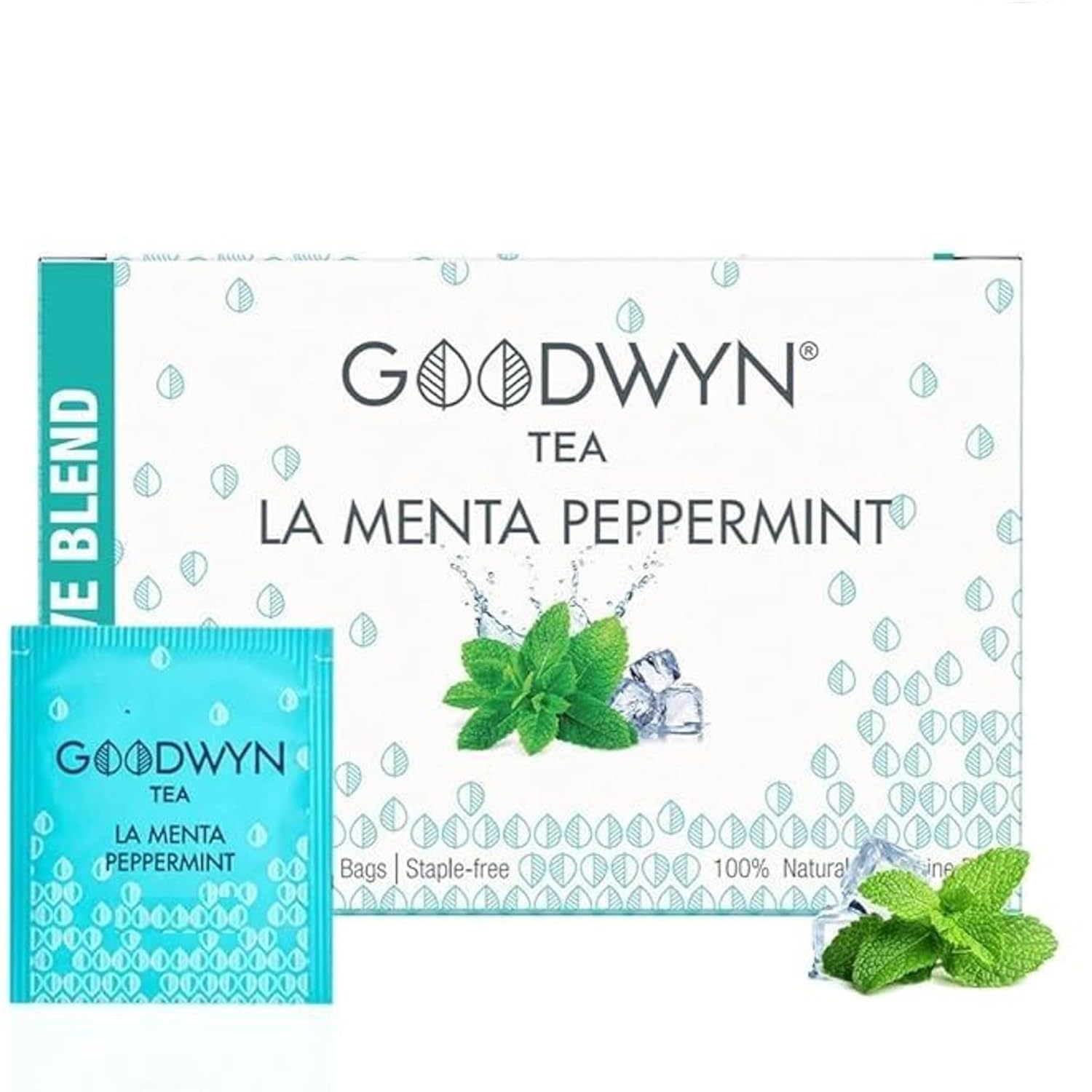 Goodwyn Peppermint Tea – 20 Herbal Tea Bags | Caffeine-Free Peppermint Flavor with Real mint Leaves | Organic mint Tea | Individually Wrapped Plastic-Free Bags | Travel-Friendly | Aromatic, Refreshing | Indian Origin Herbal Tea